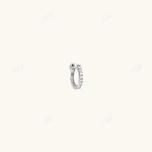 0.055CTW Single Lab Grown Diamond Hoop Earrings