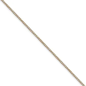 0.5mm, 14k Yellow Gold, Curb Chain Necklace