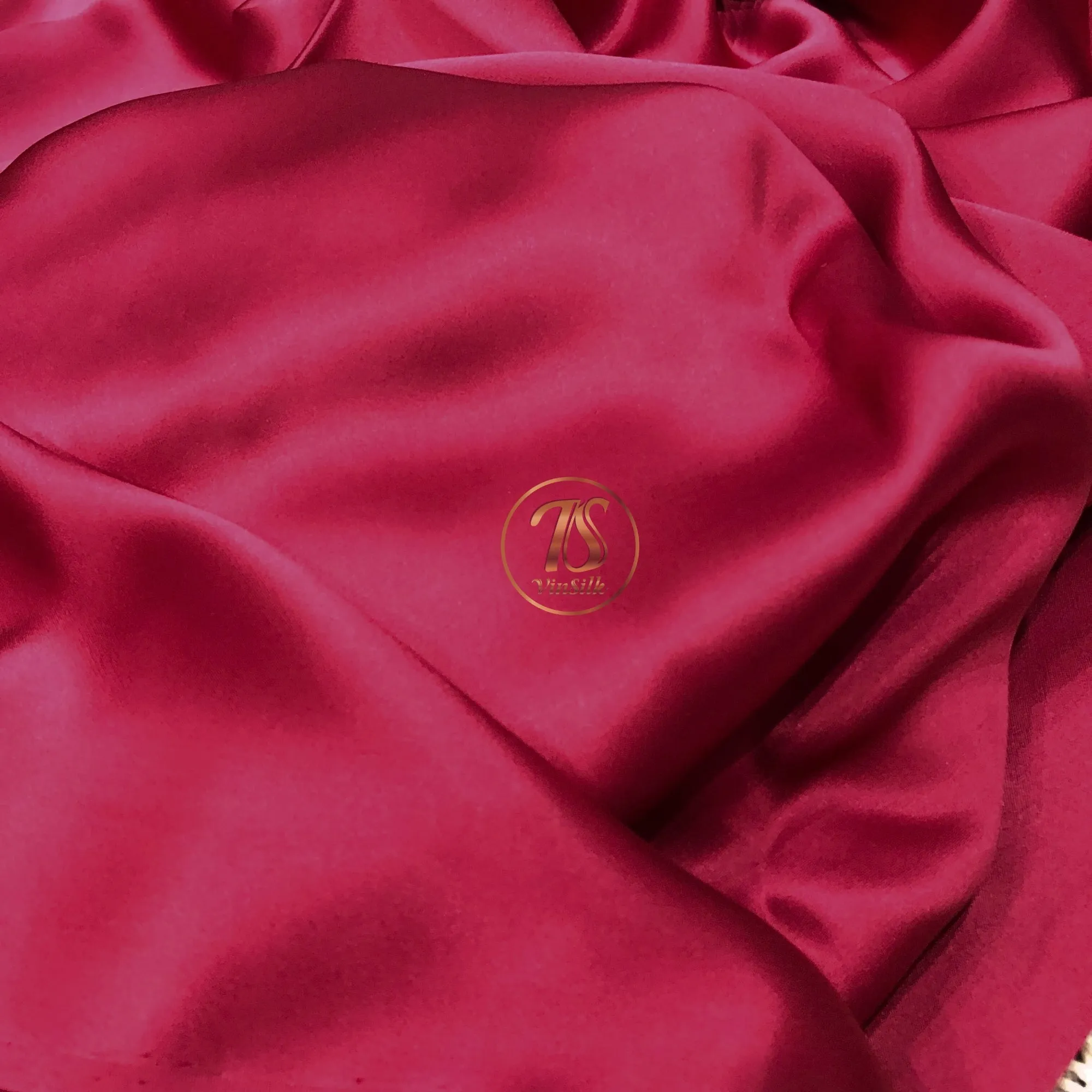 100% PURE MULBERRY SILK fabric by the yard – Satin silk fabric – 19mm - Organic fiber - Wedding dress - Gift for women - Dark red silk satin