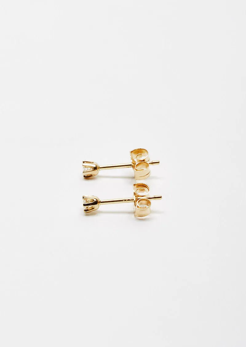 14K Gold Baby Diamond Studs