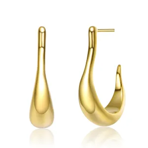 14K Gold Plated Hoop Earrings