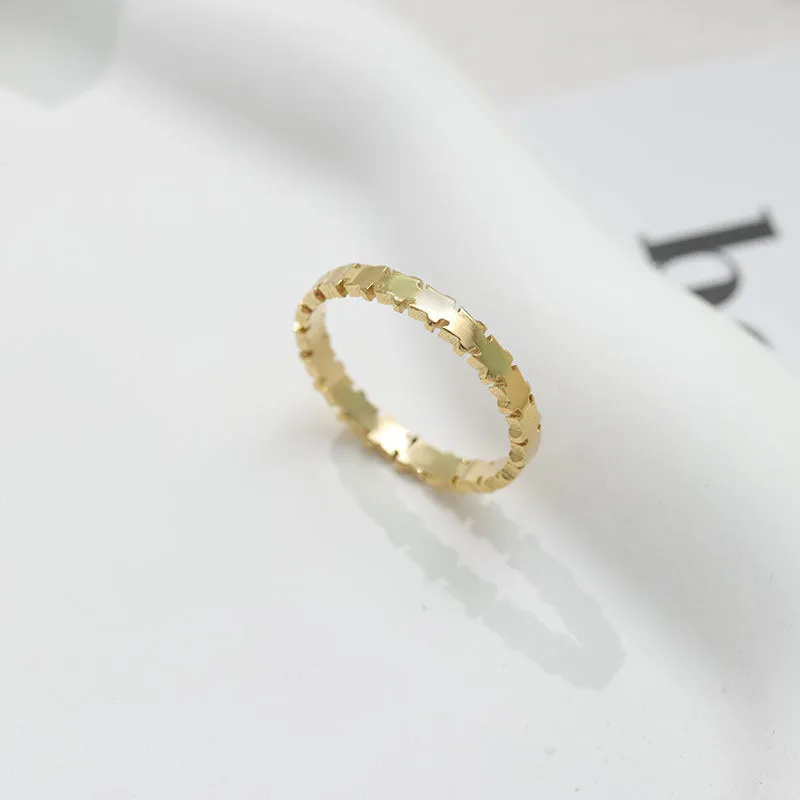 14K Gold Plated Simple Closed Rings