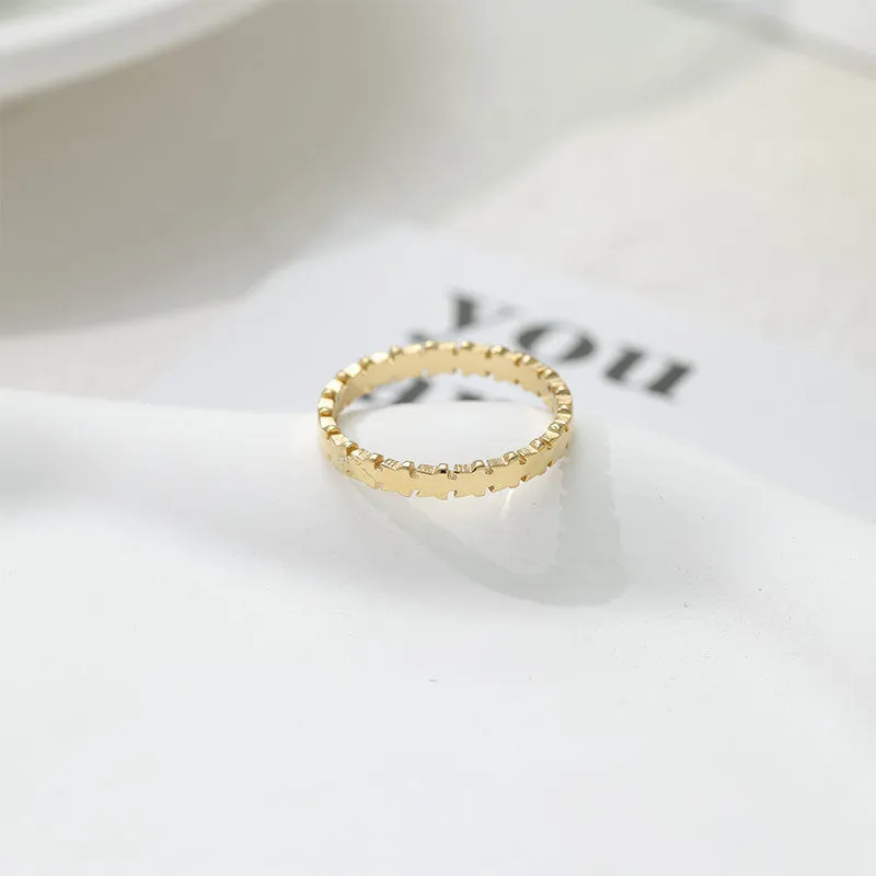 14K Gold Plated Simple Closed Rings