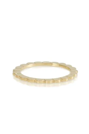 18K Yellow Gold Scalloped Ring