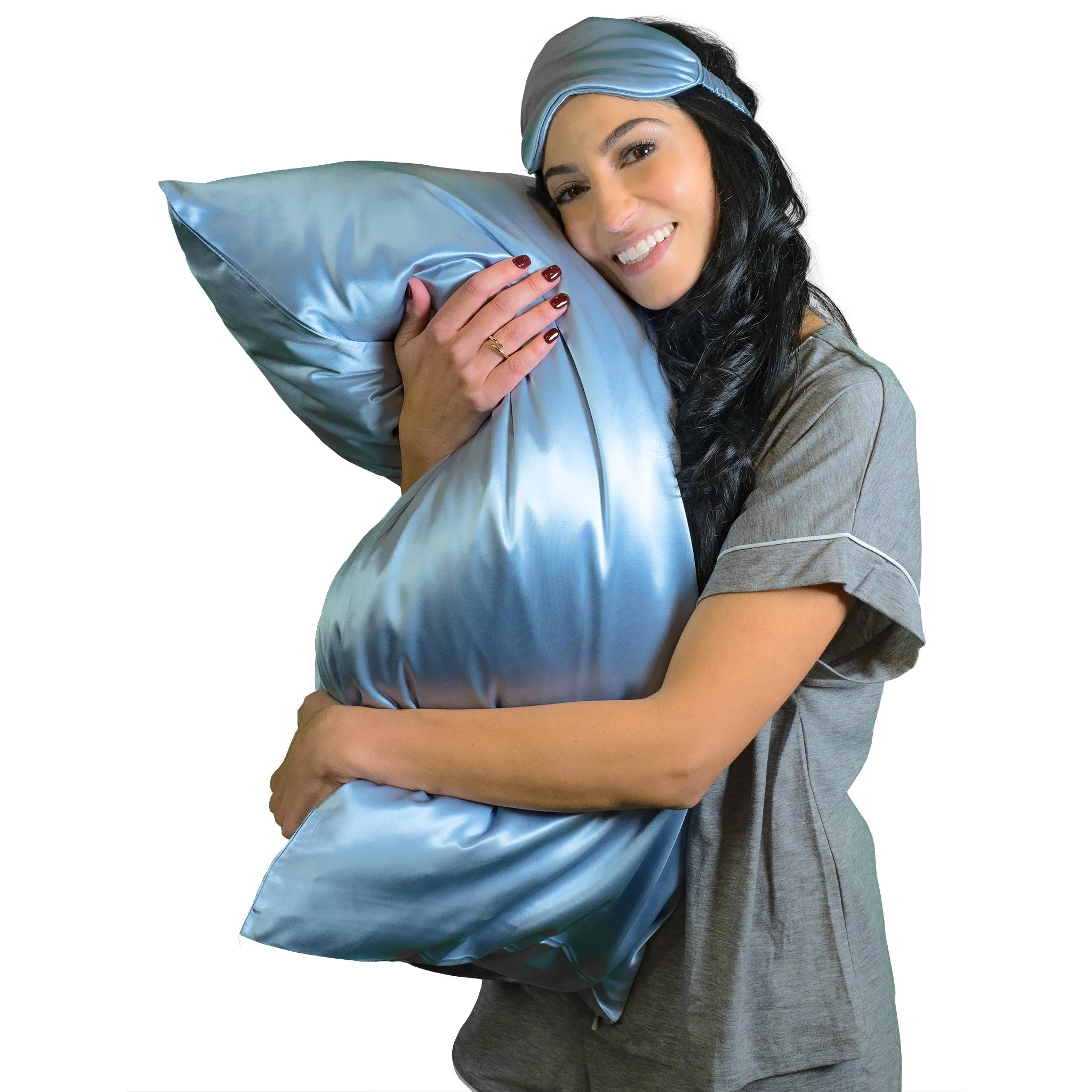 22 Momme Silk Pillowcase - Steel Blue