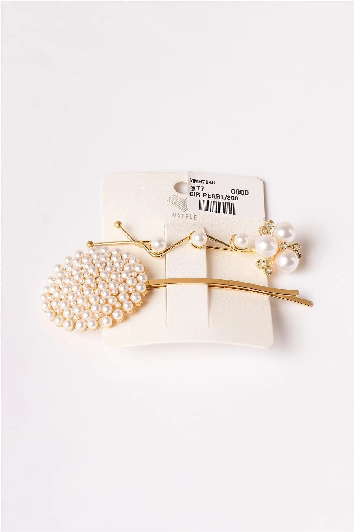 2pcs Gold Pearled Elegant Style Hair Bobby Pins