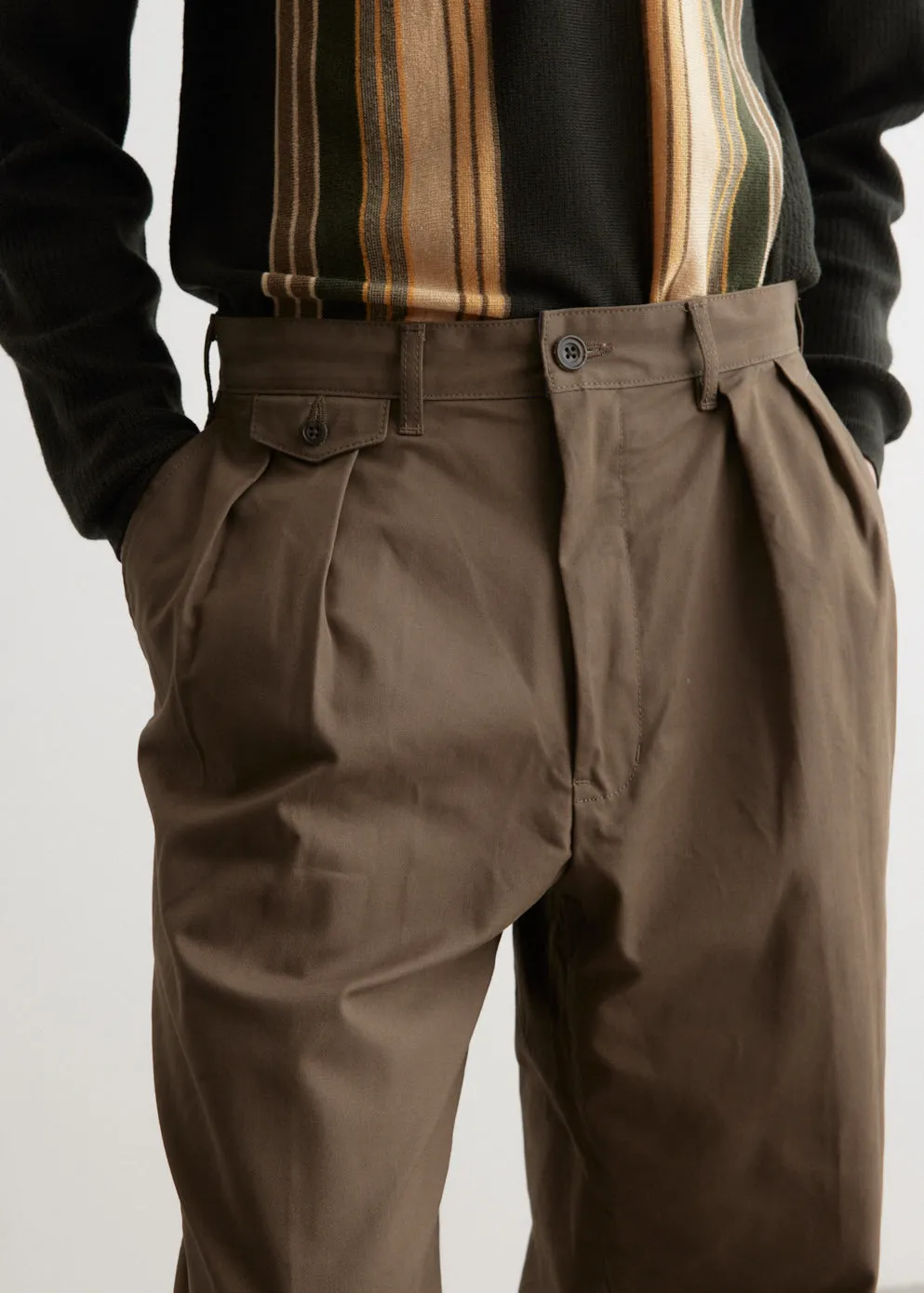 2Pleats Twill Pants