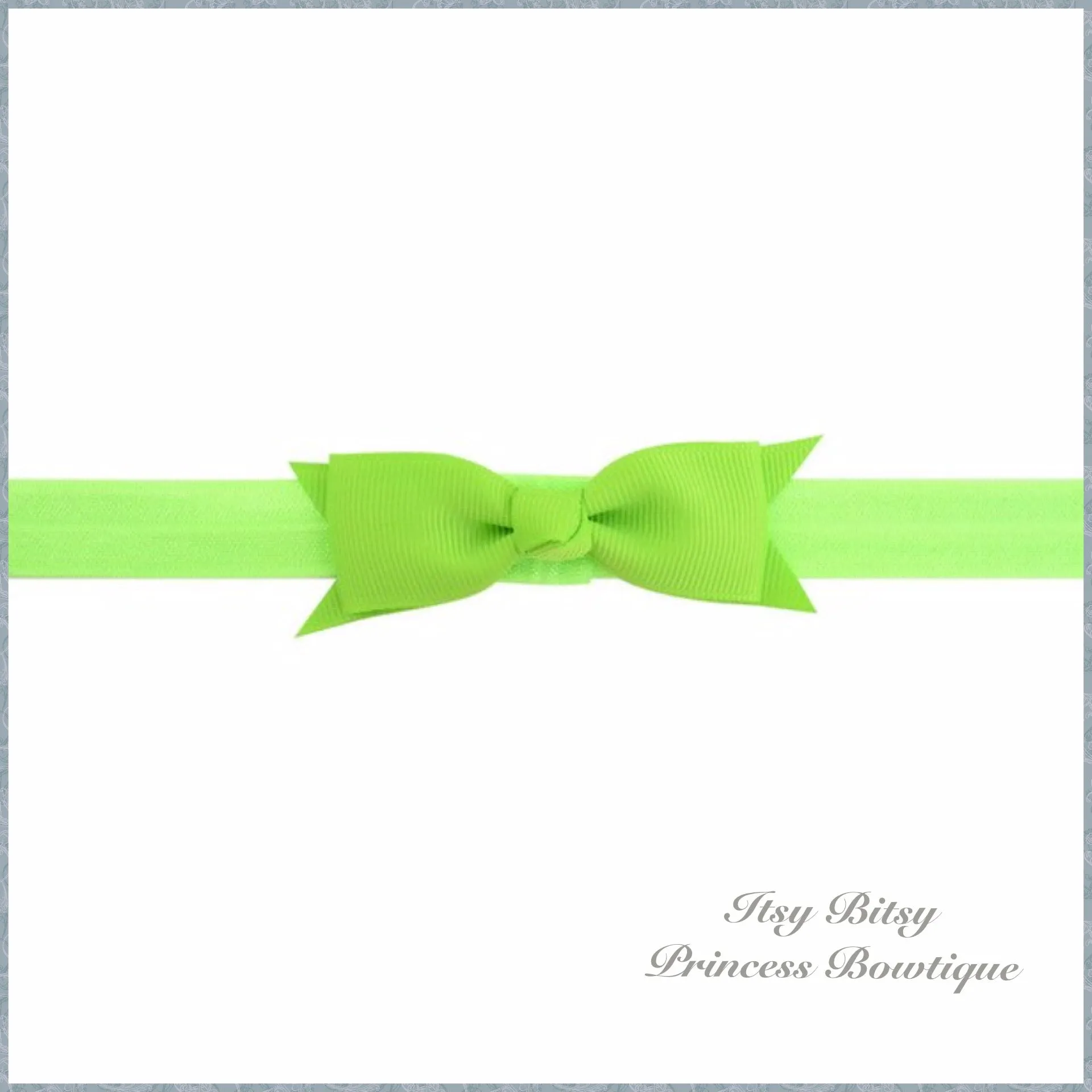 3 Inch Small flat bow on Elastic headbands