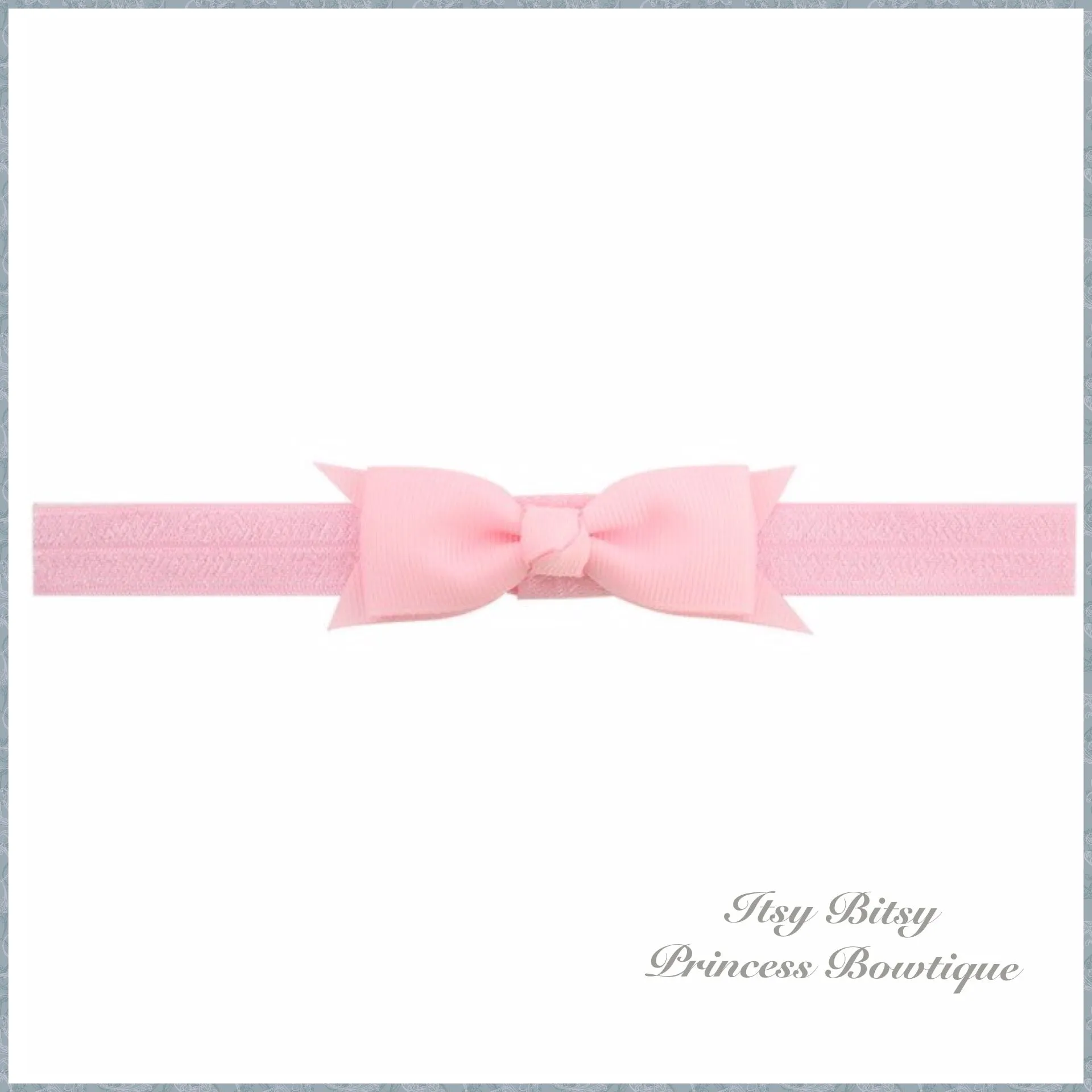 3 Inch Small flat bow on Elastic headbands