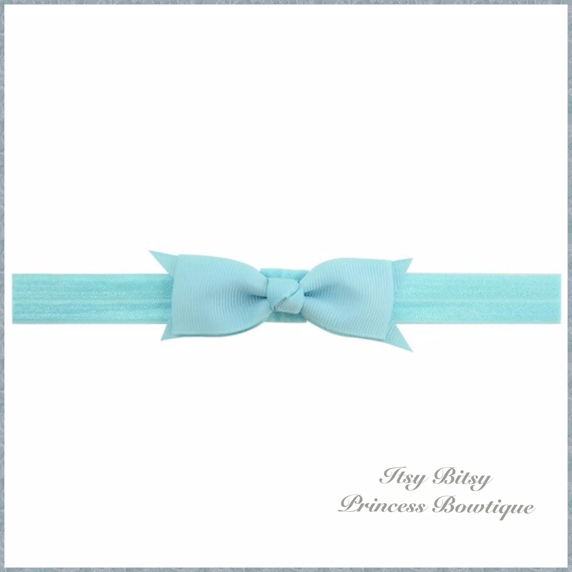 3 Inch Small flat bow on Elastic headbands