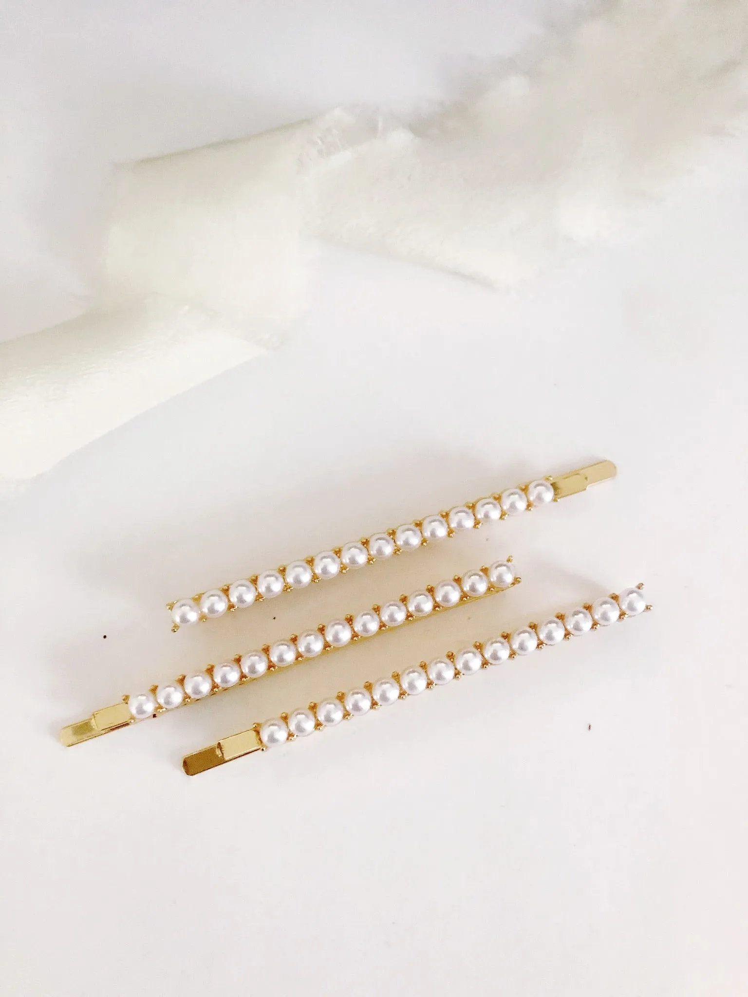 3 Piece Pearl Hair Bobby Pin Set