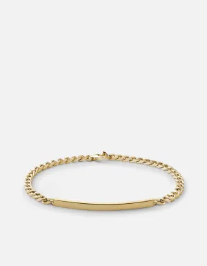 3mm ID Chain Bracelet, 14k Gold