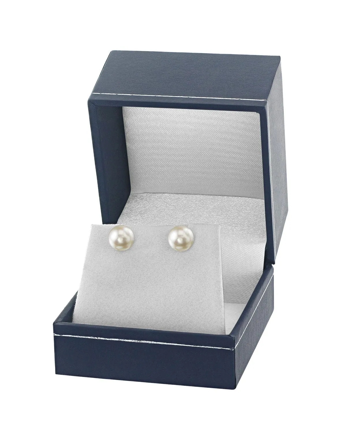 8.5-9.0mm White Akoya Round Pearl Stud Earrings