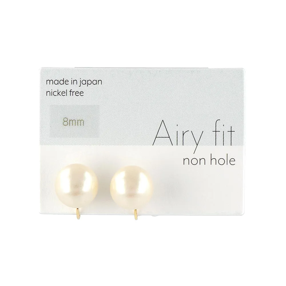 8mm Pearl Airy Fit Clip On Earrings