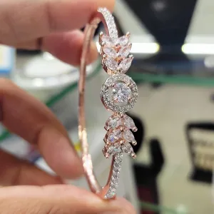 Aamrapali Rose Gold Plated AD Bangle