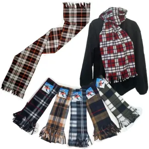 adult premium fleece scarves - plaid prints Case of 72