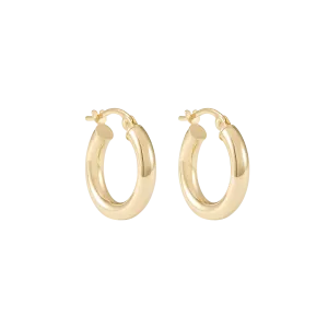 Ailiya Hoop Earrings 9k 13mm - Solid Gold