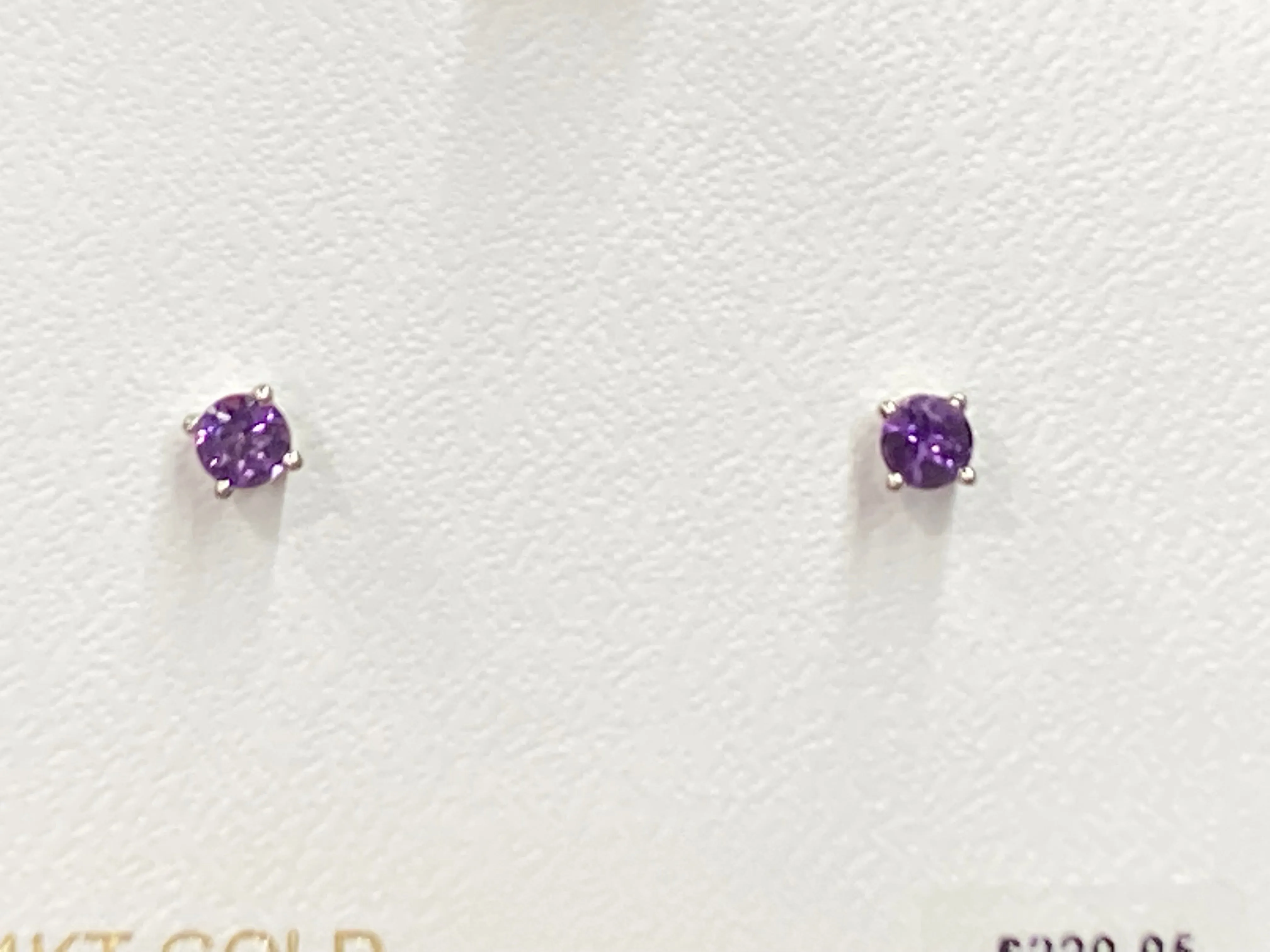 Amethyst Earrings White Gold