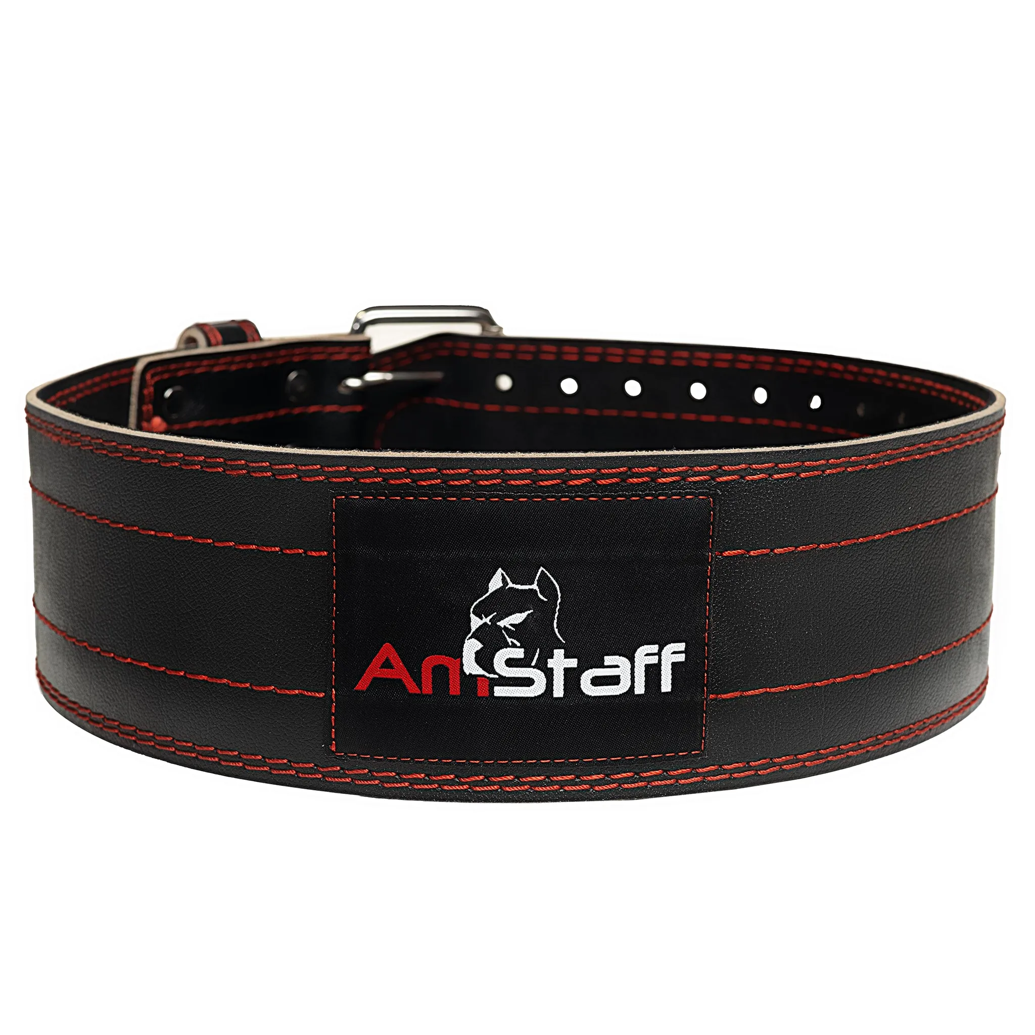 AmStaff Fitness Leather Powerlifting Belt