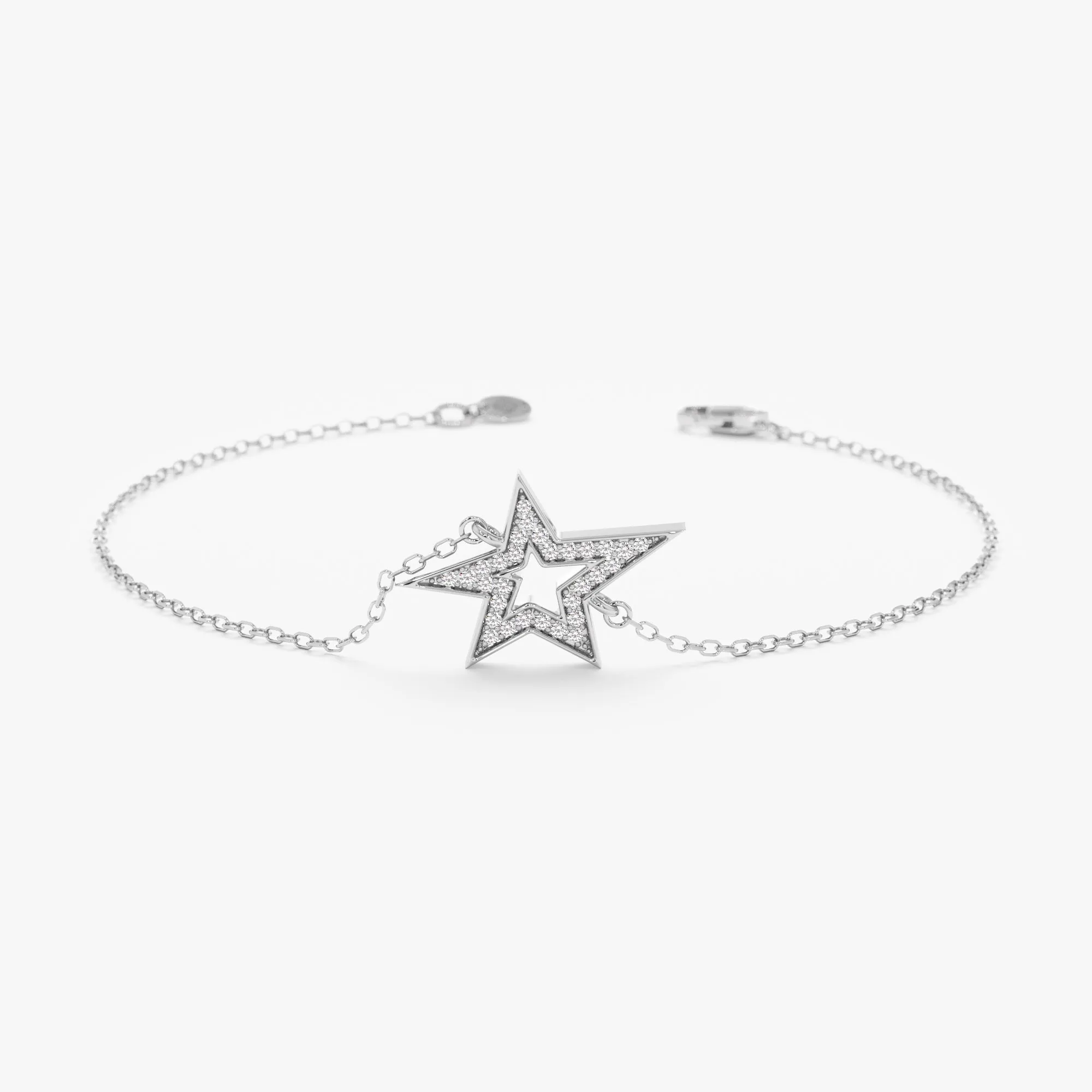 Asymmetric Diamond Star Bracelet, Leilani