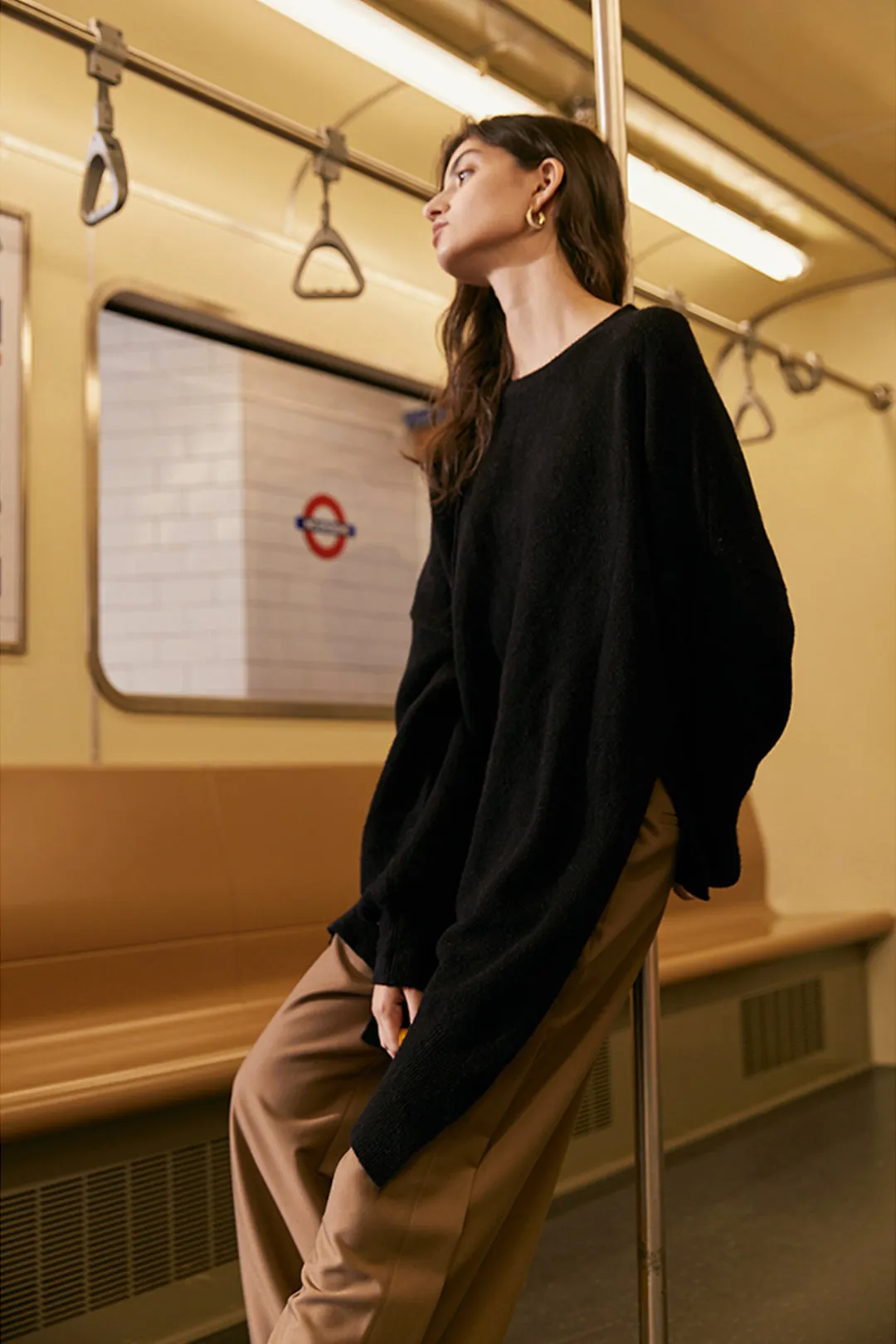 Asymmetric loose sweater | Knitted wool pullover | Street style pullover