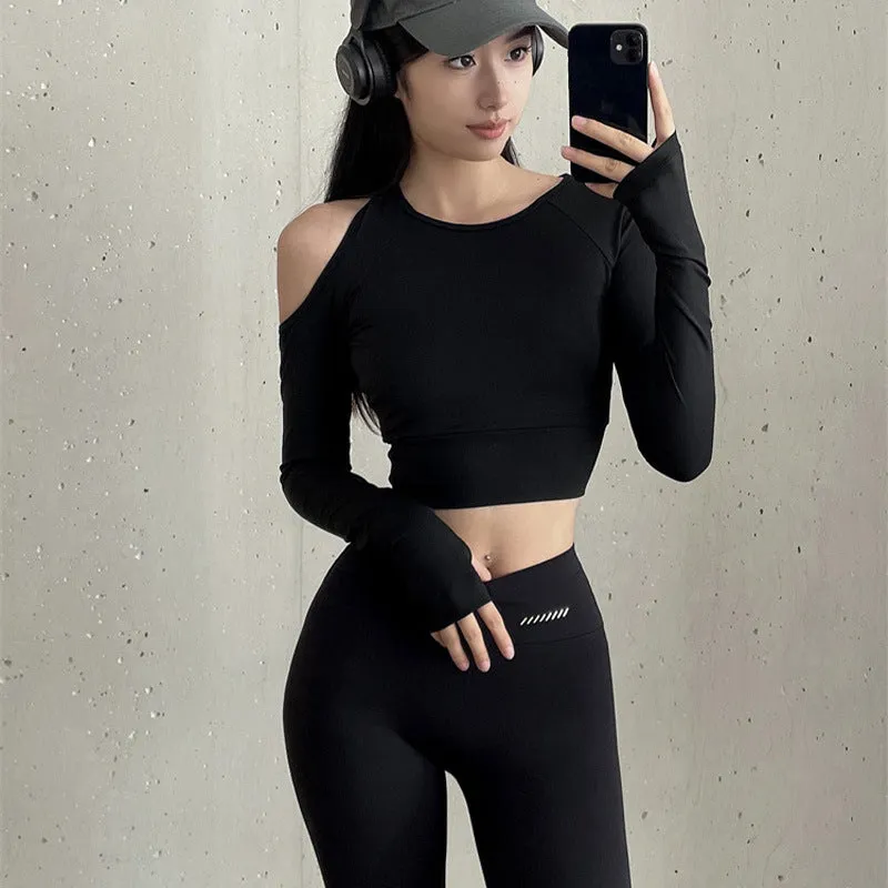 Asymmetrical back sport top