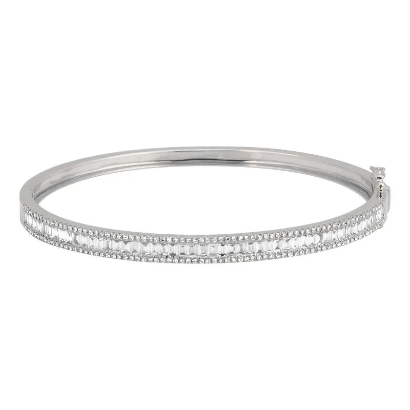 Baguette and Diamond Bangle