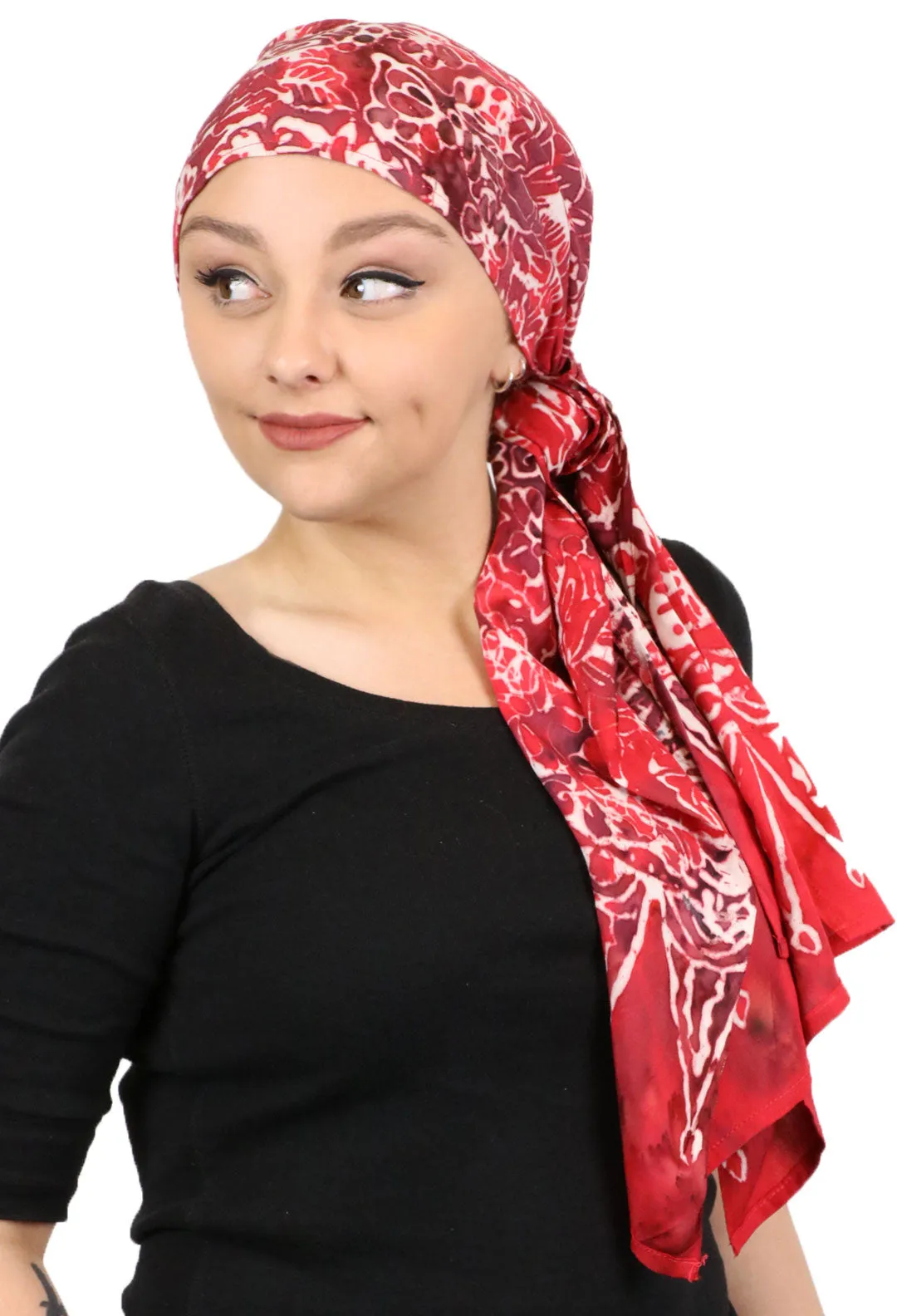 Bali Batik Head Wrap For Women Chemo Scarf Rayon 15" X  60" ALL COLORS