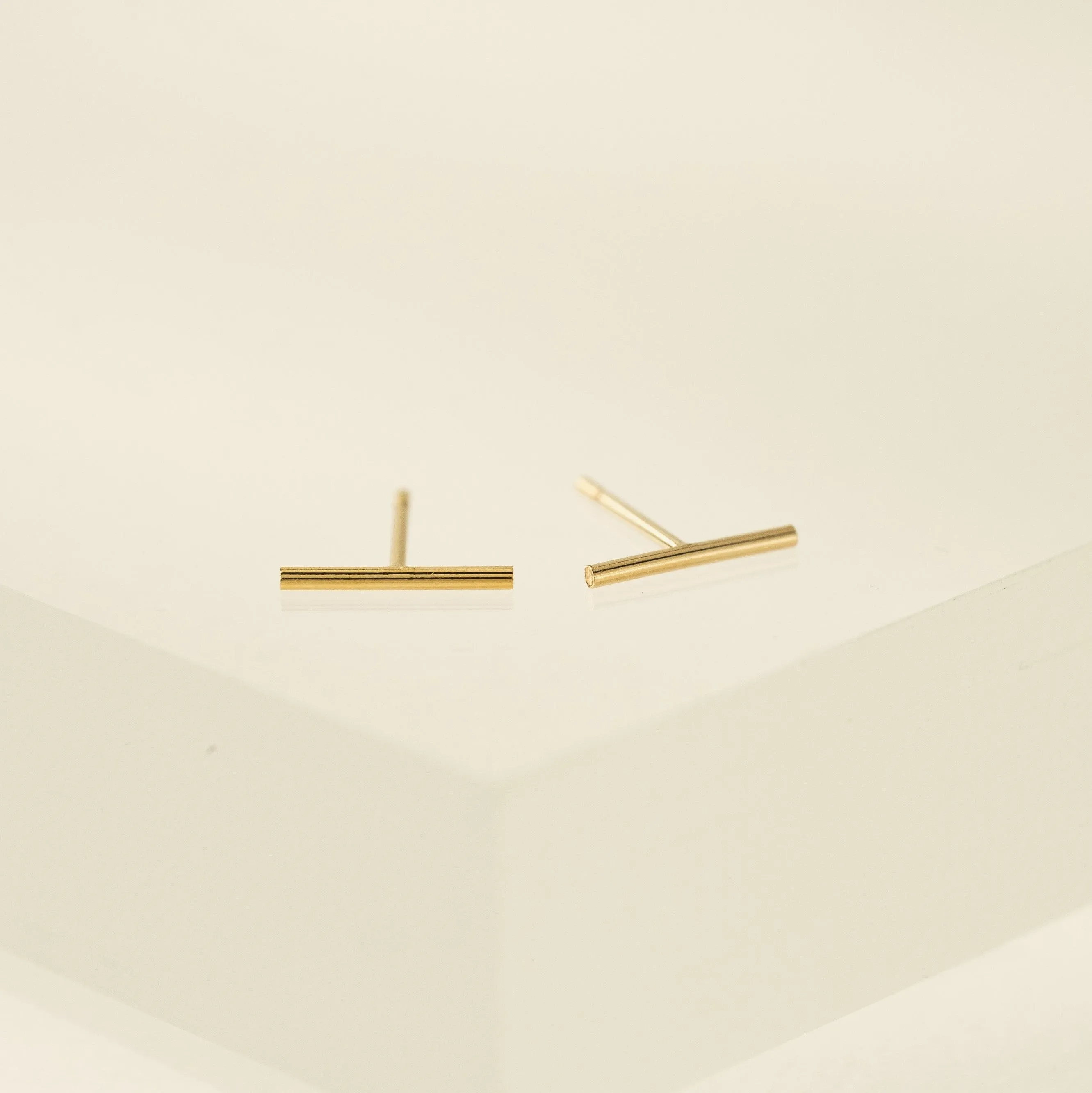 Bar Gold-Filled Stud Earrings