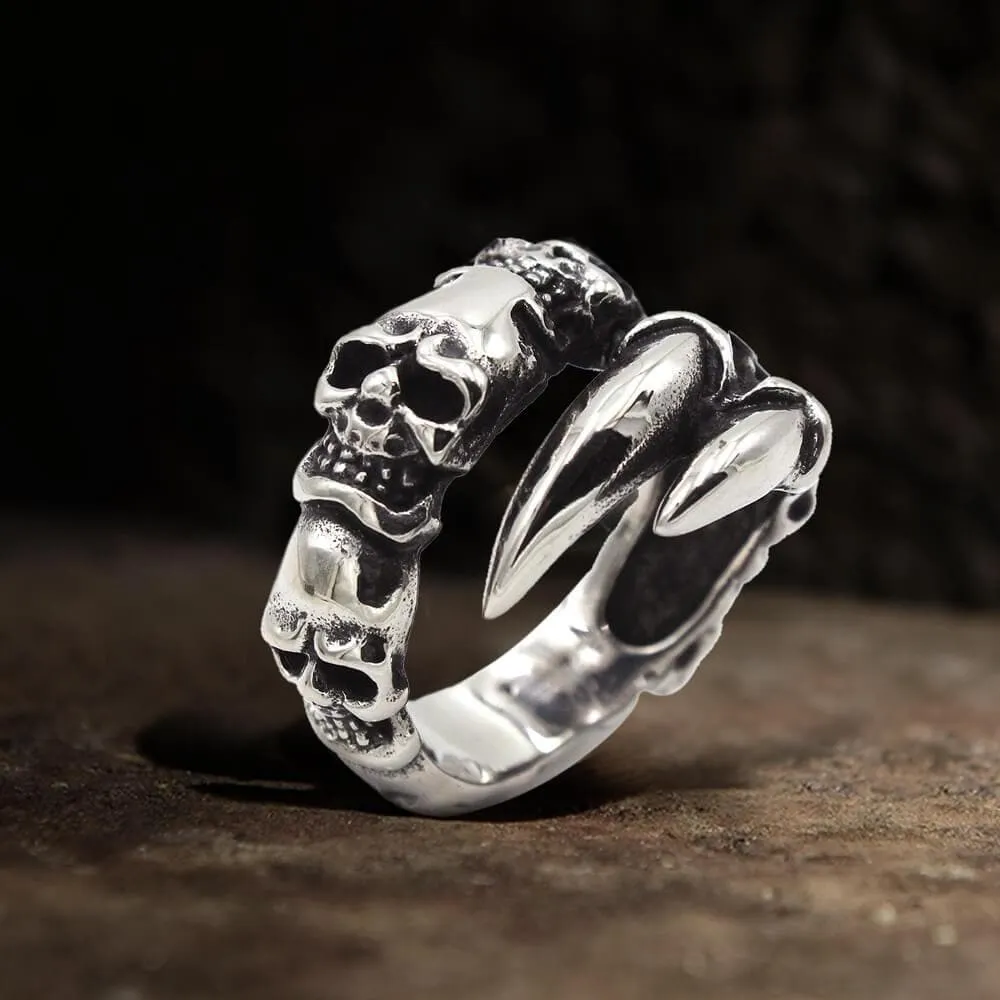 Beast Claw Stainless Steel Skull Ring