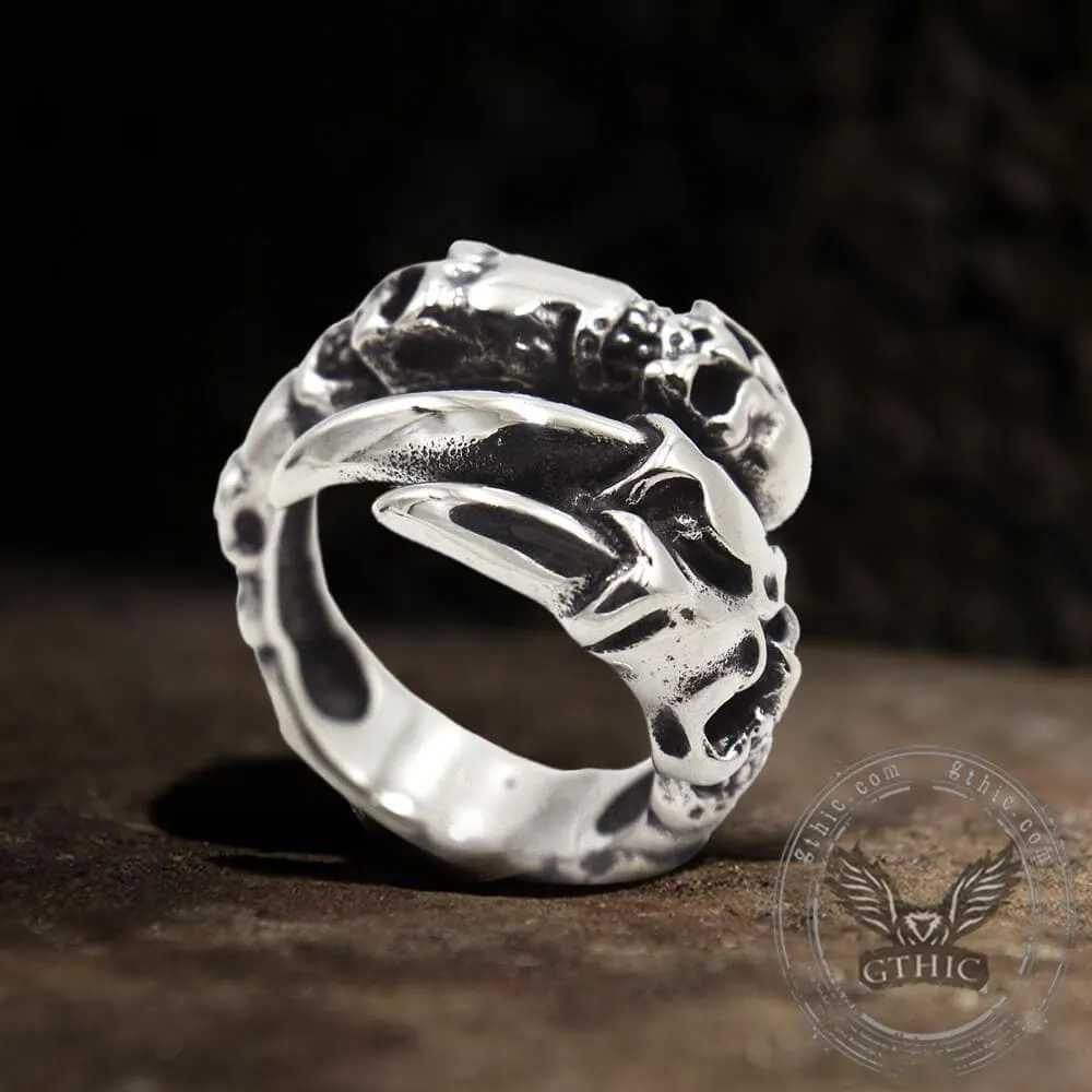 Beast Claw Stainless Steel Skull Ring