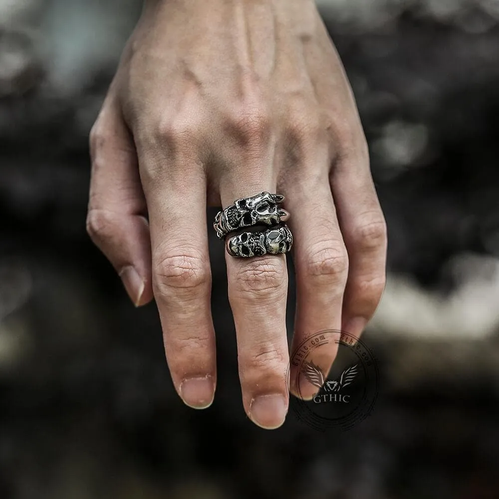 Beast Claw Stainless Steel Skull Ring