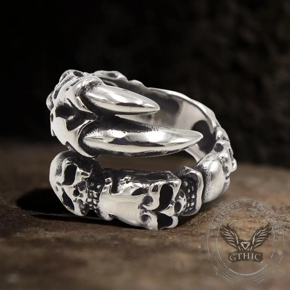 Beast Claw Stainless Steel Skull Ring