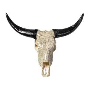 Beige Glass Mosaic Steer Skull