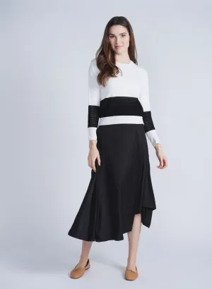 BLACK ASYMMETRICAL SKIRT