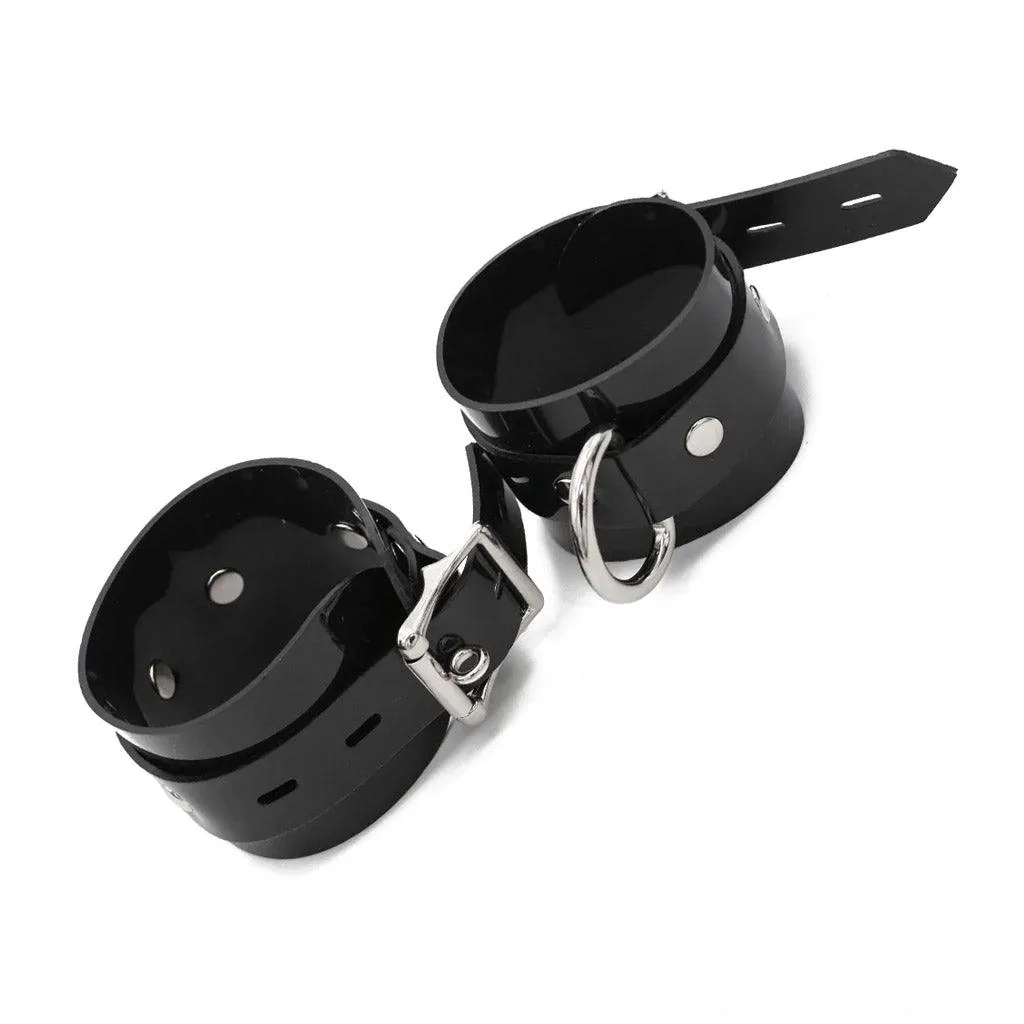 Black PVC Wrist Cuffs