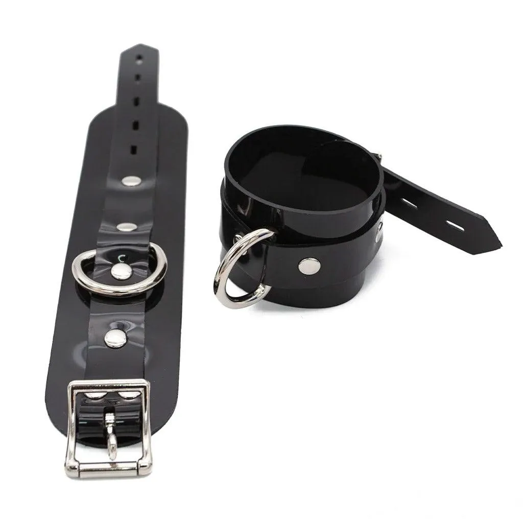 Black PVC Wrist Cuffs