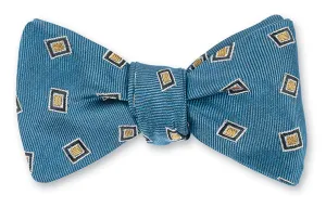 Blue Victoria Medallions Bow Tie - B5573