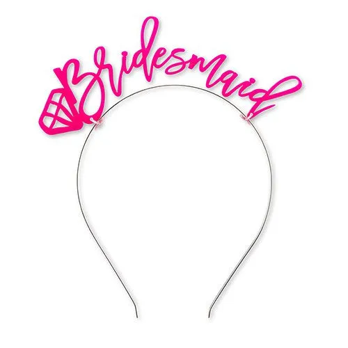 Bridal Bachelorette Wedding Party Pink Headbands