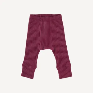 classic panda pant | ruby wine | organic cotton wide rib