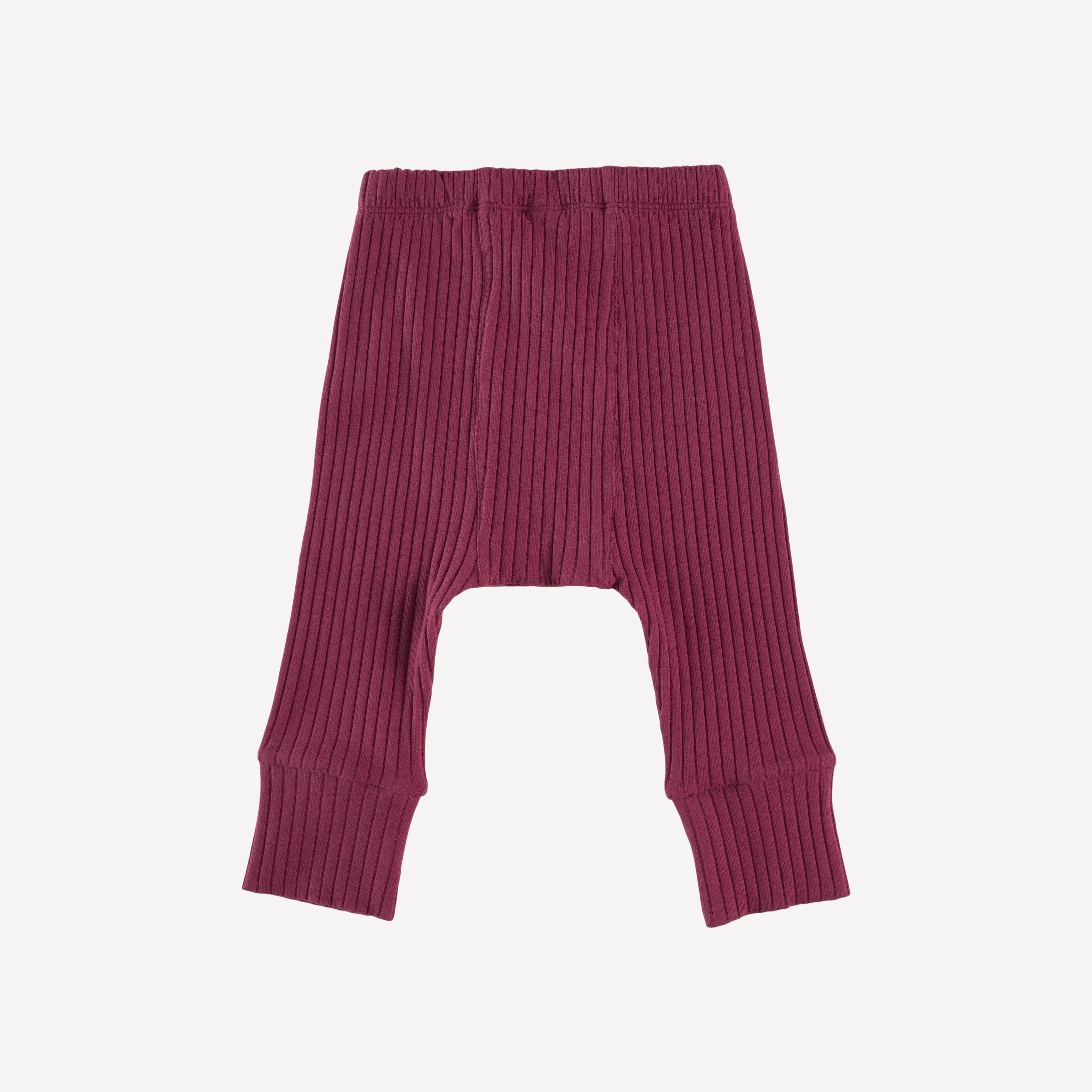 classic panda pant | ruby wine | organic cotton wide rib