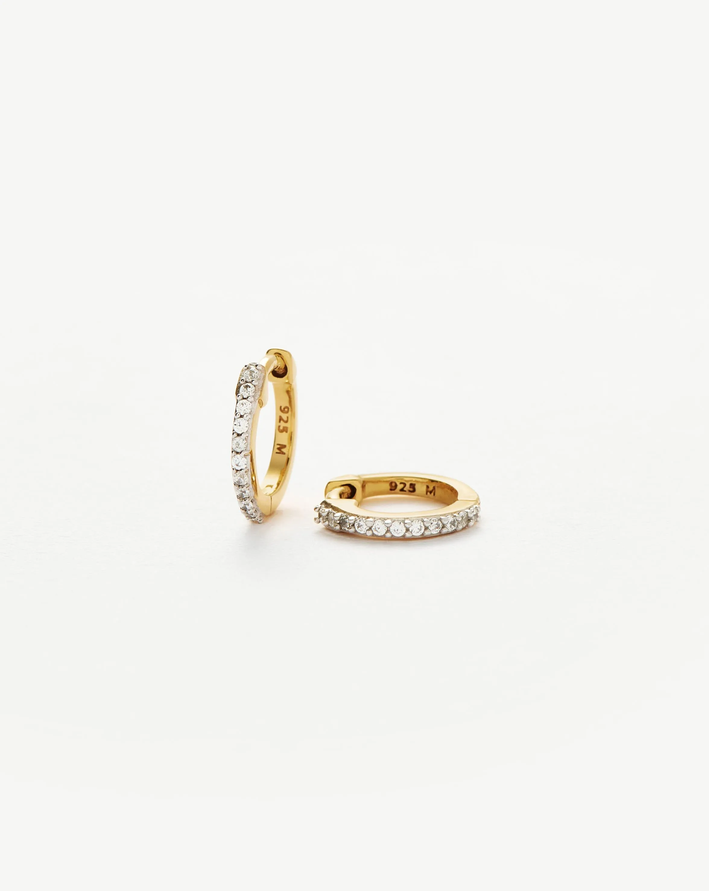 Classic Pave Huggies | 18ct Gold Vermeil/Cubic Zirconia