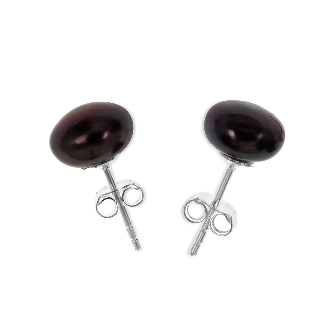 Classic Pearl Earrings | Midnight