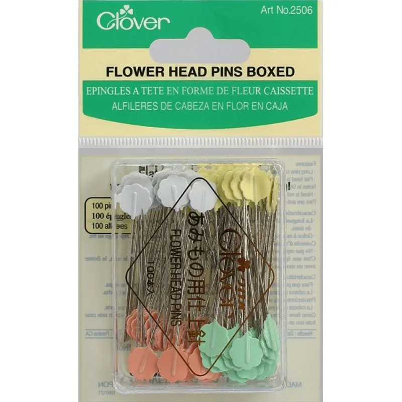 Clover Flower Pins - 100 pins - Boxed