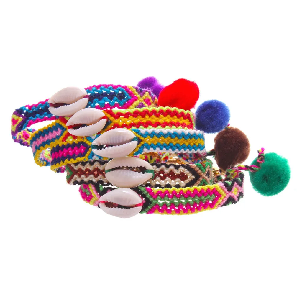 Cowrie Shell Charm Friendship Bracelet