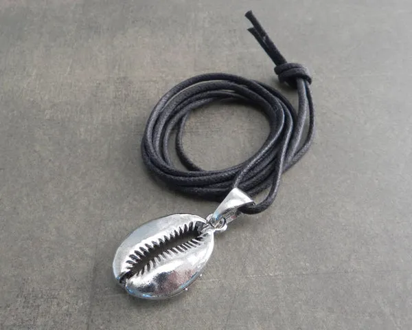 Cowry Shell Pendant on Necklace you Choose