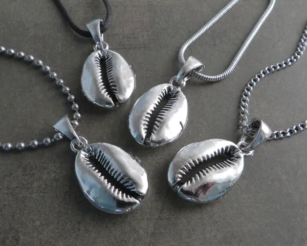 Cowry Shell Pendant on Necklace you Choose