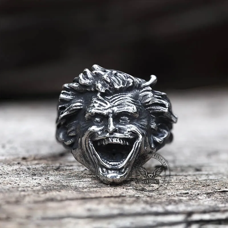 Crazy Clown Stainless Steel Ring