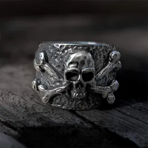 Crossbones Pirate Stainless Steel Skull Ring