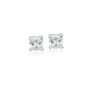 Cubic Zirconia Solitaire Stud Earring